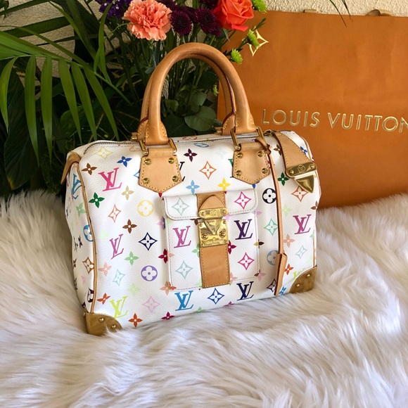 Louis Vuitton Handbags - Multicolor speedy white